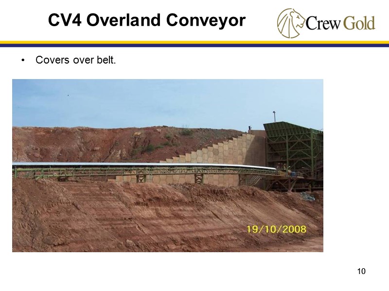 10 10 CV4 Overland Conveyor Covers over belt.